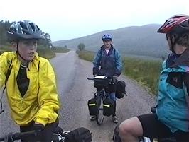 The group just past Loch Craggie, 29.4 miles from Achmelvich